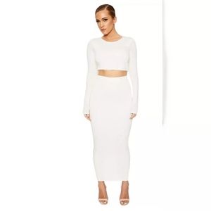 BRAND NEW Naked Wardrobe long sleeve midi set